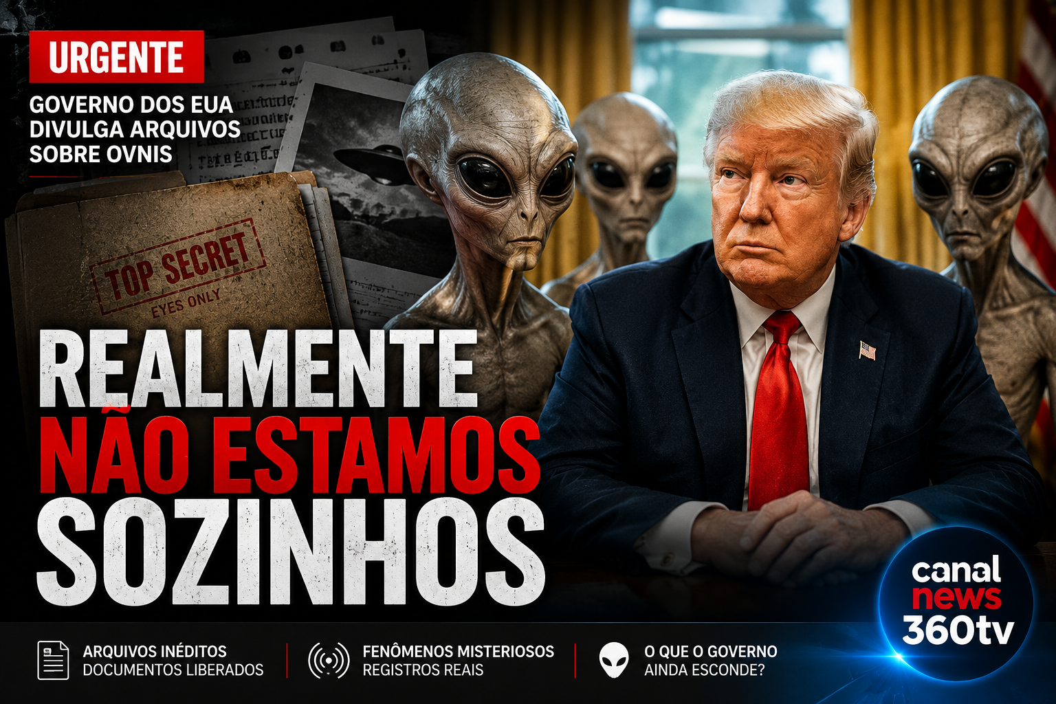 Governo Trump libera novos arquivos sobre OVNIs e fenômenos misteriosos