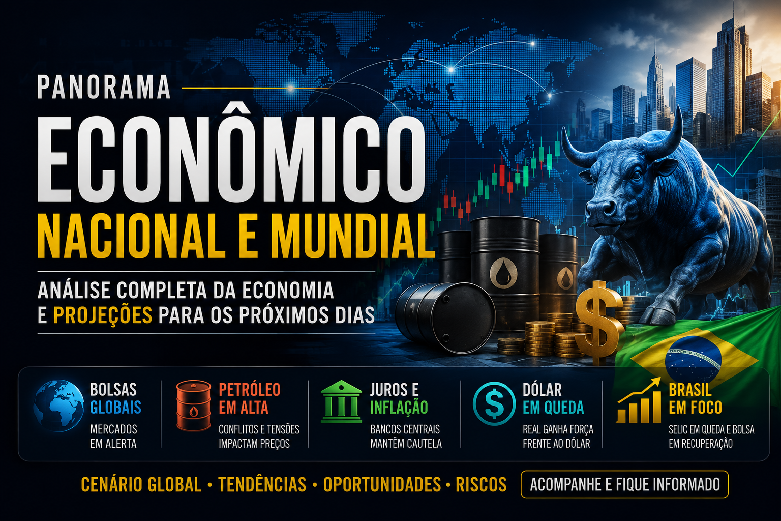Economia global entra em semana decisiva com tensão geopolítica e atenção voltada aos juros. — imagem 1
